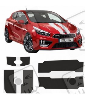 Kia Proceed / & GT 2013 - 2015 Stripes ADESIVI (Prodotto compatibile)