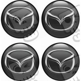 Mazda Wheel centre Gel Badges Adesivi x4