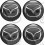 Mazda Wheel centre Gel Badges Adesivi x4 (Prodotto compatibile)