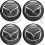 Mazda Wheel centre Gel Badges Badges adesivos x4 (Produto compatível)
