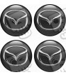 Mazda Wheel centre Gel Badges Badges adesivos x4