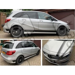 Mercedes B Class AMG Side & Bonnet Stripes AUTOCOLLANT