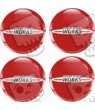 Mini JCW Wheel centre Gel Badges Autocollant x4