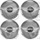 Mini Wheel centre Gel Badges Adhesivos x4 (Producto compatible)
