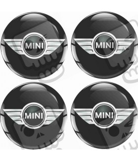 Mini Wheel centre Gel Badges decals x4 (Compatible Product)