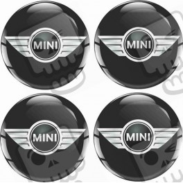 Mini Wheel centre Gel Badges Autocollant x4