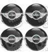Mini Wheel centre Gel Badges Autocollant x4