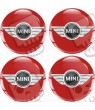 Mini Wheel centre Gel Badges adesivos x4