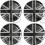 Mini Wheel centre Gel Badges Stickers decals x4 (Compatible Product)