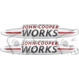John Cooper Works Gel Badges decals x4