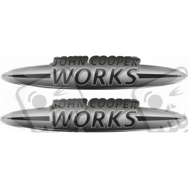John Cooper Works Gel Badges Autocollant x2