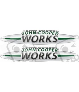 John Cooper Works Gel Badges Stickers decals x2 (Compatible Product)