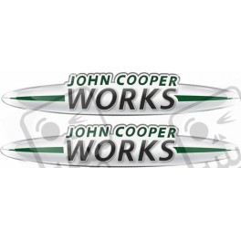 John Cooper Works Gel Badges Autocollant x2