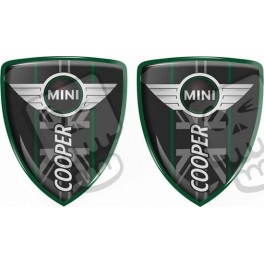 Mini Cooper Badges 70mm Adesivi x2