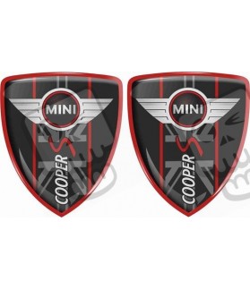 Mini Cooper S Badges 70mm Stickers decals x2