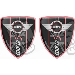 Mini Cooper S Badges 70mm Aufkleber x2