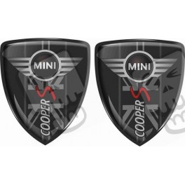Mini Cooper S Badges 70mm Adhesivos x2