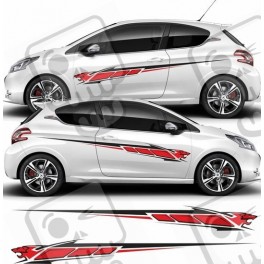 Peugeot 208 side stripes adhesivos