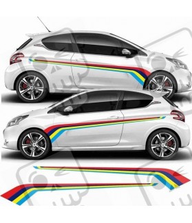 Peugeot 208 PTS Rallye Stripes adesivos (Produto compatível)