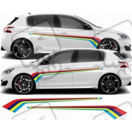 Peugeot 308 PTS Rallye Stripes decals