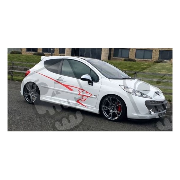 PEUGEOT 207 side skirt sticker decaL PEUGEOT by XL-Shops
