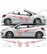 Peugeot 207 side lion Graphics Stripes adhesivos