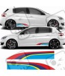 Peugeot 308 PTS Rallye rear Stripes autocollant