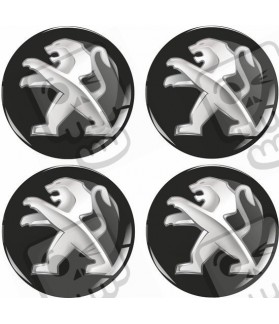 Peugeot Wheel centre Gel Badges Autocollant x4