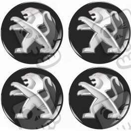 Peugeot Wheel centre Gel Badges Adesivi x4