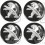 Peugeot Wheel centre Gel Badges Adhesivos x4 (Producto compatible)