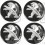 Peugeot Wheel centre Gel Badges decals x4 (Compatible Product)