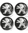 Peugeot Wheel centre Gel Badges Adhesivos x4