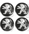 Peugeot Wheel centre Gel Badges decals x4