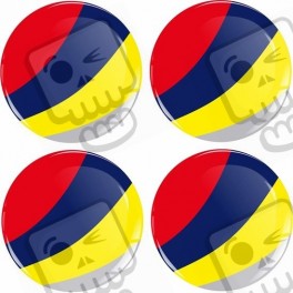 Peugeot Wheel centre Gel Badges Adhesivos x4