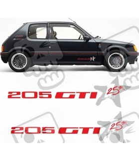 Peugeot 205 gti 25th 1 FM adesivos (Produto compatível)