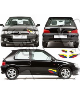 Peugeot 106 Rallye Stripes aufkleber