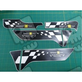 Renault Clio R27 R.S. F1 Team Stripes DECALS