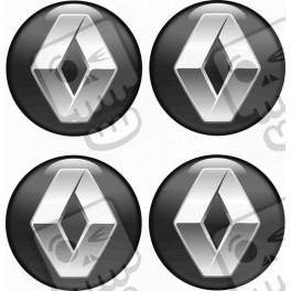 RENAULT Wheel centre Gel Badges Adesivi x4