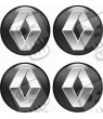 RENAULT Wheel centre Gel Badges adesivos x4