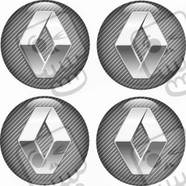 RENAULT Wheel centre Gel Badges Adhesivos x4
