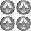 RENAULT Wheel centre Gel Badges Adesivi x4 (Prodotto compatibile)