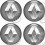 RENAULT Wheel centre Gel Badges Adhesivos x4 (Producto compatible)