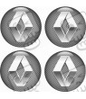 RENAULT Wheel centre Gel Badges Adesivi x4
