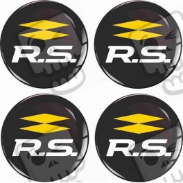 RENAULT RS Wheel centre Gel Badges adesivos x4