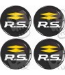 RENAULT RS Wheel centre Gel Badges adesivos x4