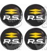 RENAULT RS Wheel centre Gel Badges Aufkleber x4