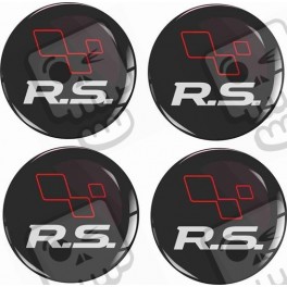 RENAULT RS Wheel centre Gel Badges adesivos x4