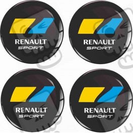 RENAULT Wheel centre Gel Badges Adesivi x4