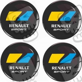 RENAULT Wheel centre Gel Badges Autocollant x4