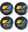 RENAULT Wheel centre Gel Badges Adhesivos x4